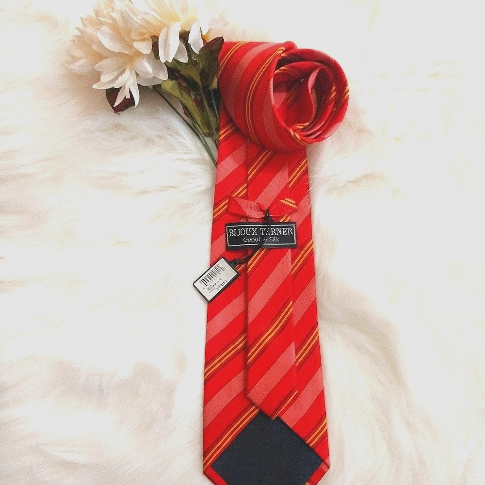 Bijoux Terner  100% Silk Stripe Neck Tie